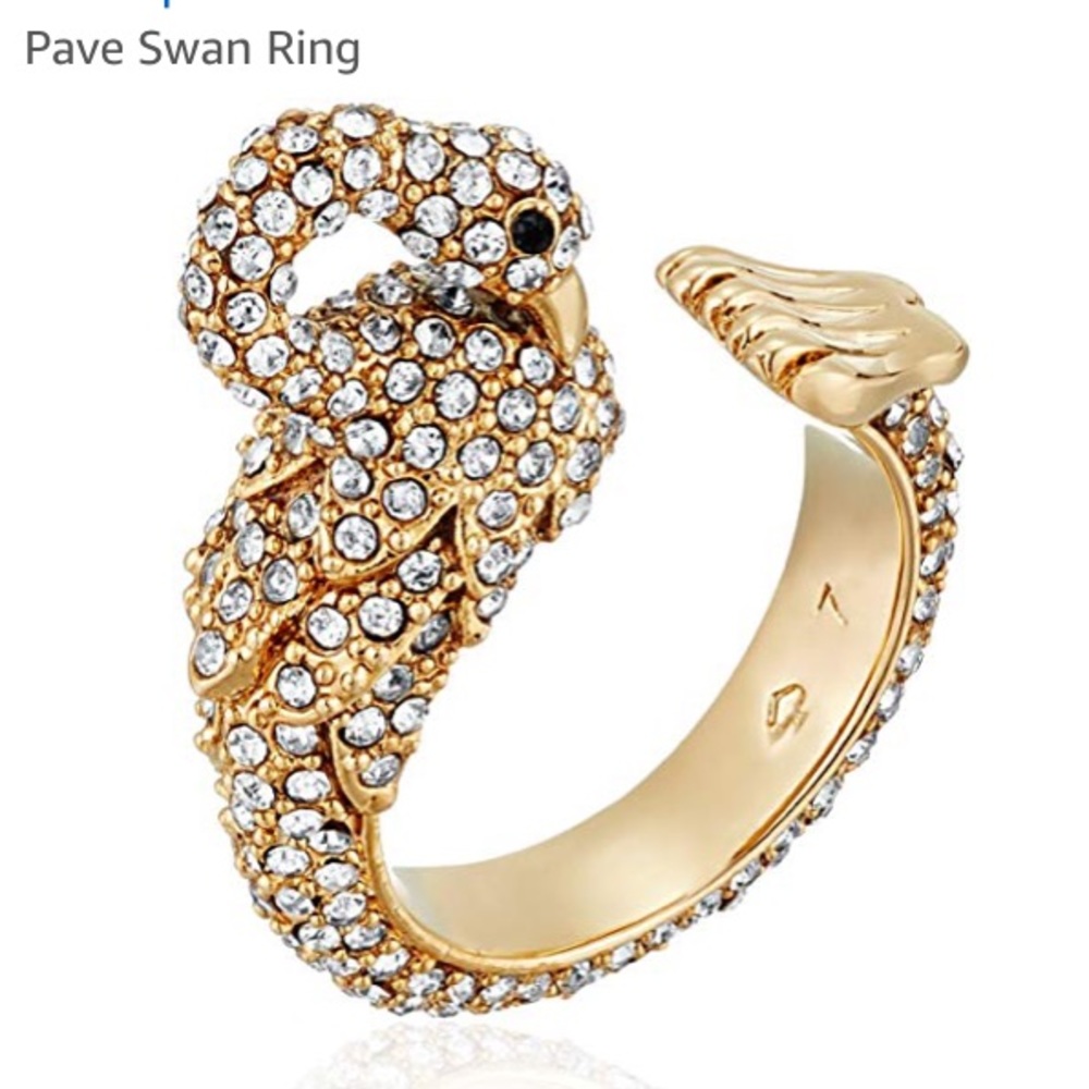 🌸Kate Spade “Take the Cake” Swan Ring